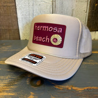 Hermosa Beach WELCOME SIGN High Crown Trucker Hat (Khaki)