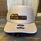 Hermosa Beach PIER AVE High Crown Trucker Hat (Khaki)