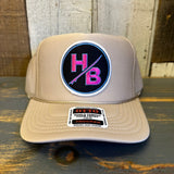 Hermosa Beach SKATEBOARDING WAS NEVER A CRIME! High Crown Trucker Hat (Khaki)