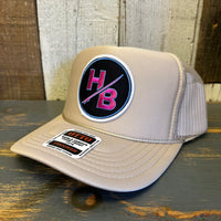 Hermosa Beach SKATEBOARDING WAS NEVER A CRIME! High Crown Trucker Hat (Khaki)