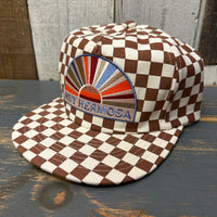 Hermosa Beach MUY HERMOSA Checkerboard Field Trip™ Hat - Rust/White