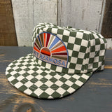 Hermosa Beach MUY HERMOSA Checkerboard Field Trip™ Hat - Cactus/White