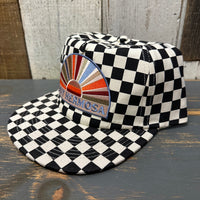 Hermosa Beach MUY HERMOSA Checkerboard Field Trip™ Hat - Black/White