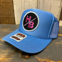 Hermosa Beach SO PITTED! :: HB SURFBOARD High Crown Trucker Hat - Col. Blue