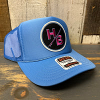 Hermosa Beach SO PITTED! :: HB SURFBOARD High Crown Trucker Hat - Col. Blue