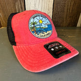 Hermosa Beach SHOREFRONT 6 Panel Low Profile "OTTO COMFY FIT" Trucker Hat - Red/Black