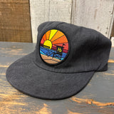 Hermosa Beach OBLIGATORY SUNSET Washed Cotton Field Trip Hat - Vintage Black