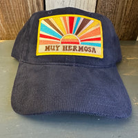 Hermosa Beach MUY HERMOSA 6 Panel Low Profile Corduroy Baseball Cap - Navy