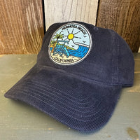 Hermosa Beach SHOREFRONT 6 Panel Low Profile Corduroy Baseball Cap - Navy