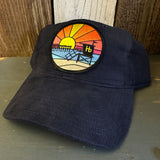 Hermosa Beach OBLIGATORY SUNSET 6 Panel Low Profile Corduroy Baseball Cap - Navy