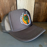 SO FAR :: SO BUENO High Crown Trucker Hat - Charcoal (Curved Brim)