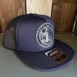 SOUTH BAY SURF (Navy Colored Patch) Trucker Hat - Navy (Flat Brim)