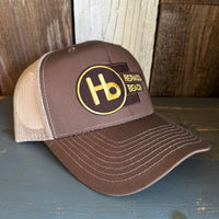 Hermosa Beach THE NEW STYLE - 6 Panel Structured Poly/Cotton Front Mesh Back Trucker Hat - Brown/Khaki