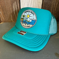 Hermosa Beach SHOREFRONT High Crown Trucker Hat - Jade Green