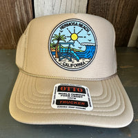 Hermosa Beach SHOREFRONT High Crown Trucker Hat (Khaki)