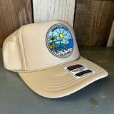 Hermosa Beach SHOREFRONT High Crown Trucker Hat (Khaki)