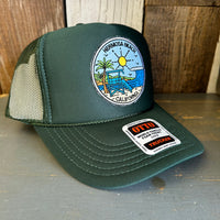 Hermosa Beach SHOREFRONT High Crown Trucker Hat - Dark Green