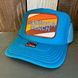 Hermosa Beach GOLF CARTS & YOGA PANTS High Crown Trucker Hat - Turquoise Blue