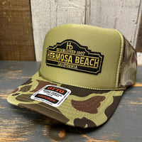 Hermosa Beach ARE YOU ESTABLISHED? Trucker Hat - CAMOUFLAGE (Loden Green/Camo)