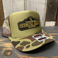 Hermosa Beach ARE YOU ESTABLISHED? Trucker Hat - CAMOUFLAGE (Loden Green/Camo)