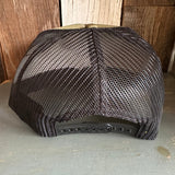 MANHATTAN BEACH PIER & ROUNDHOUSE High Crown Trucker Hat - Olive/Black (Curved Brim)