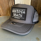 Hermosa Beach ROPER High Crown Trucker Hat - Charcoal/Black (Curved Brim)