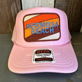 Hermosa Beach GOLF CARTS & YOGA PANTS High Crown Trucker Hat - Pink