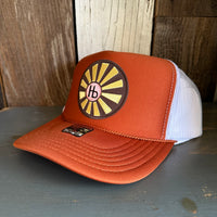 Hermosa Beach SUNBEAMS High Crown Trucker Hat - Texas Orange/White