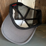 Hermosa Beach SUNBEAMS High Crown Trucker Hat - Charcoal/Black (Curved Brim)