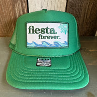 Hermosa Beach FIESTA FOREVER High Crown Trucker Hat - Kelly Green