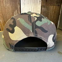 Hermosa Beach OBLIGATORY SUNSET 6-Panel Mid Profile Snapback Hat - Camo