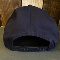 Hermosa Beach CLASSIC LOGO 7 Panel Snapback Hat - Navy