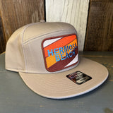 Hermosa Beach GOLF CARTS & YOGA PANTS 7 Panel Snapback Hat - Khaki