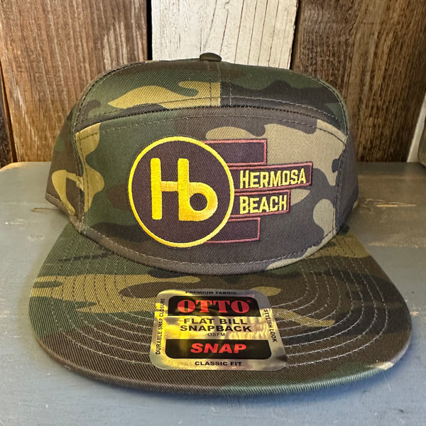Hermosa Beach THE NEW STYLE 7 Panel Snapback Hat - Camo