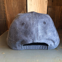 Hermosa Beach CHILL THE 4th OUT! 5 panel Stone Washed Canvas 2-Tone - Indigo/Red Braid