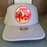 JOSHUA TREE NATIONAL PARK High Crown Trucker Hat - Grey (Curved Brim)