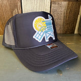 Hermosa Beach LIFEGUARD TOWER High Crown Trucker Hat - Navy