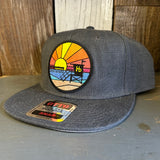 Hermosa Beach OBLIGATORY SUNSET 6-Panel Mid Profile Snapback Hat - Heather Black