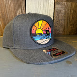 Hermosa Beach OBLIGATORY SUNSET 6-Panel Mid Profile Snapback Hat - Heather Black