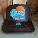 Hermosa Beach TUBULAR High Crown Trucker Hat - Black (curved brim)