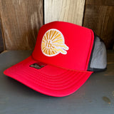 Hermosa Beach CLASSIC LOGO High Crown Trucker Hat - Red/Black