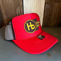 Hermosa Beach THE NEW STYLE High Crown Trucker Hat - Red/Black