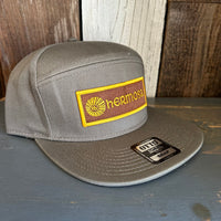 Hermosa Beach AS REAL AS THE STREETS 7 Panel Snapback Hat - Olive Green