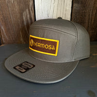 Hermosa Beach AS REAL AS THE STREETS 7 Panel Snapback Hat - Olive Green