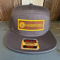 Hermosa Beach AS REAL AS THE STREETS 7 Panel Snapback Hat - Charcoal Grey