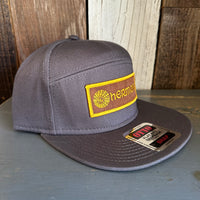 Hermosa Beach AS REAL AS THE STREETS 7 Panel Snapback Hat - Charcoal Grey