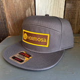 Hermosa Beach AS REAL AS THE STREETS 7 Panel Snapback Hat - Charcoal Grey