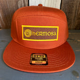 Hermosa Beach AS REAL AS THE STREETS 7 Panel Snapback Hat - Texas Orange