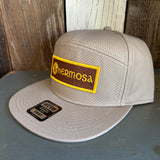 Hermosa Beach AS REAL AS THE STREETS 7 Panel Snapback Hat - Khaki