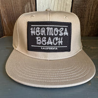 Hermosa Beach ROPER :: "FLEX" 6 Panel Mid Profile Flat Visor Baseball Cap - Khaki